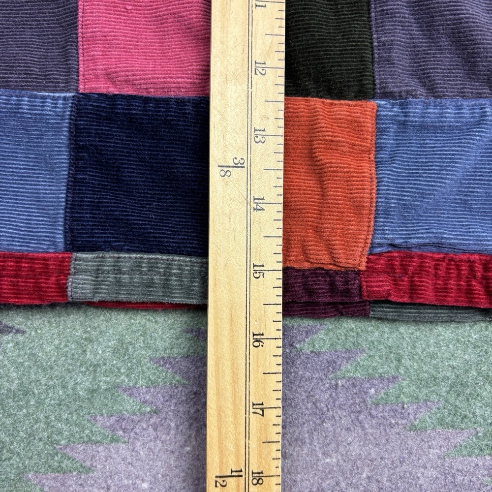 Vintage 90s Ralph Lauren Corduroy Patchwork Mini Skirt Women's Size 8 Colorful - Picture 9 of 9